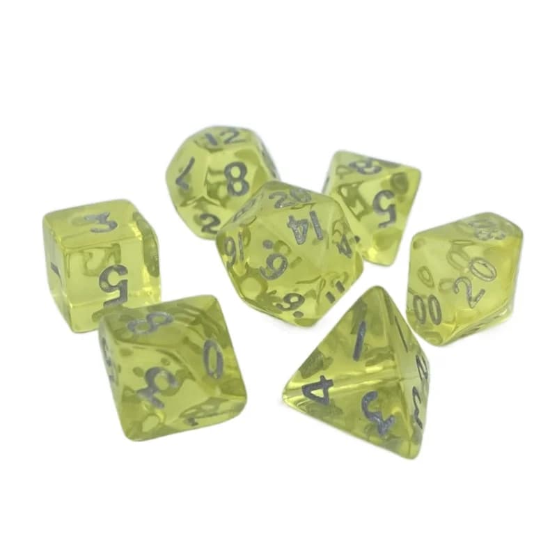 Jeu de dés polyèdres en acrylique, mini série, nouveauté, 7 pièces