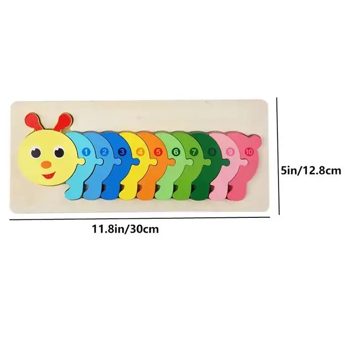 Puzzles en bois pour enfants, puzzle de chiffres, puzzles de dinosaures et animaux, trafic, jouets d