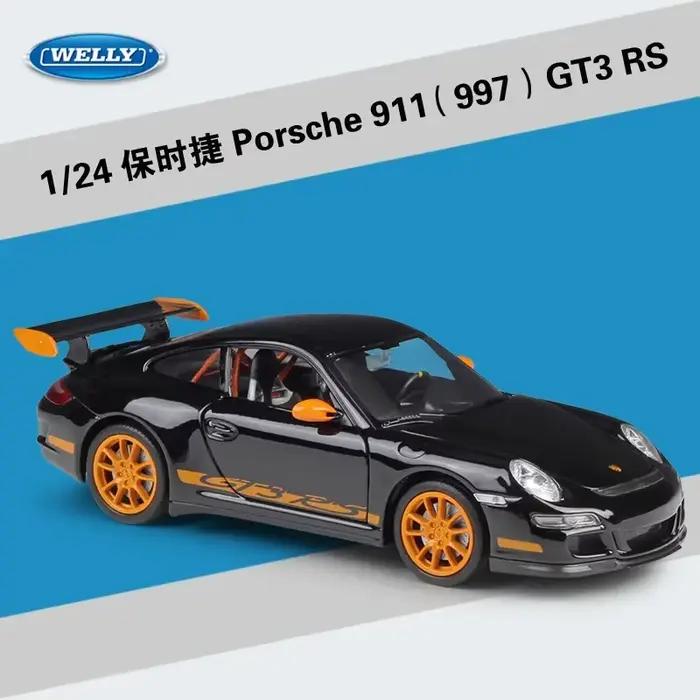 WELLY 1:24 Porsche 911 (997) GT3 RS Simulator, modèle de voiture en alliage moulé sous pression, jou