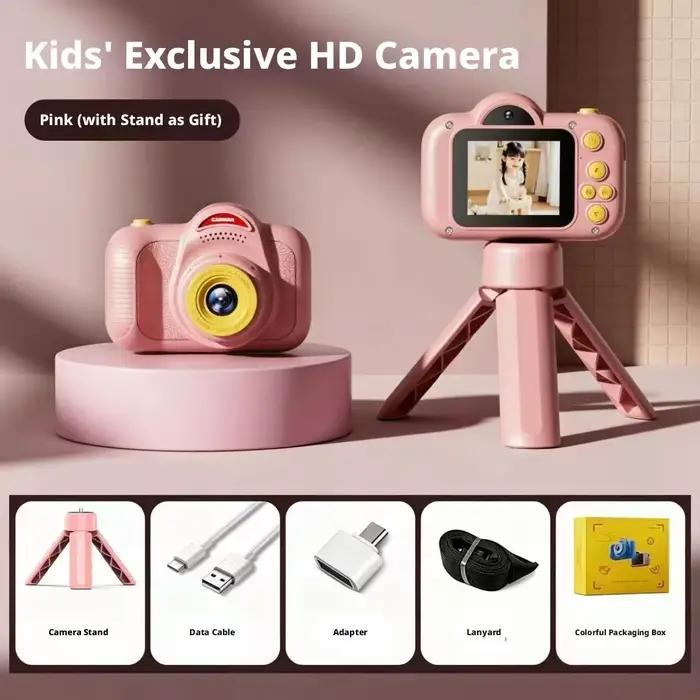 Nouvel appareil photo numérique pour enfants 2026, appareil photo numérique de dessin animé avec sup