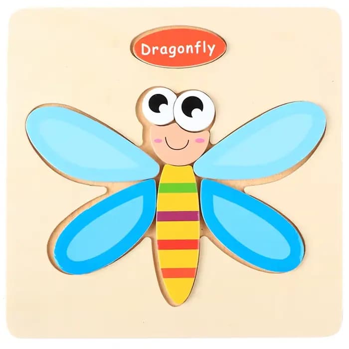 Puzzle en bois 15x15cm, jeu de société, animaux de dessin animé, puzzle 3d, jouets éducatifs Montess
