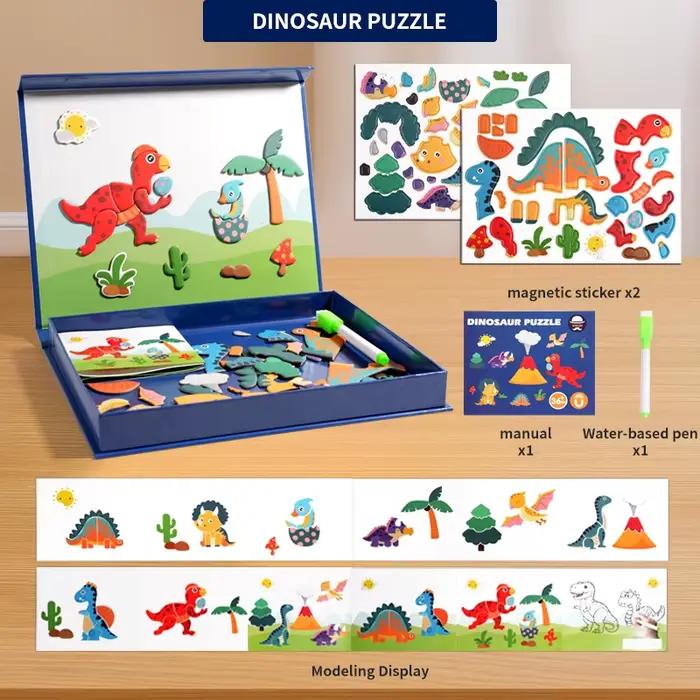 Puzzle magnétique pour enfants - Jouet éducatif d'assemblage pour l'entraînement cérébral avec panne