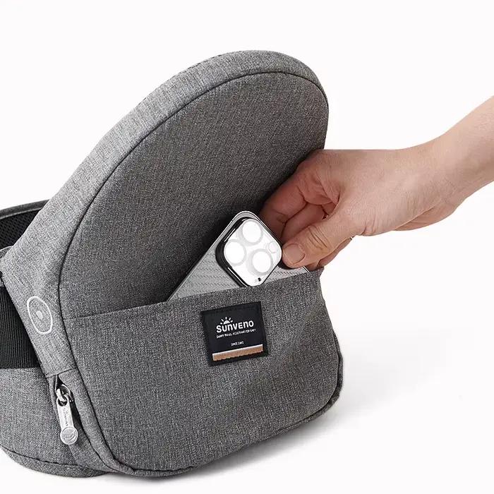 Sunveno – porte-bébé pliable avancé, ceinture réglable, ergonomique, léger, pliable, siège Hipseat,