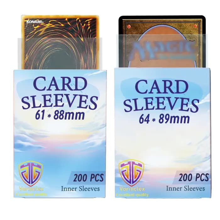 200 pièces manchons de cartes intérieurs ajustement parfait cartes de jeu MTG/YGO, cartes de sport,