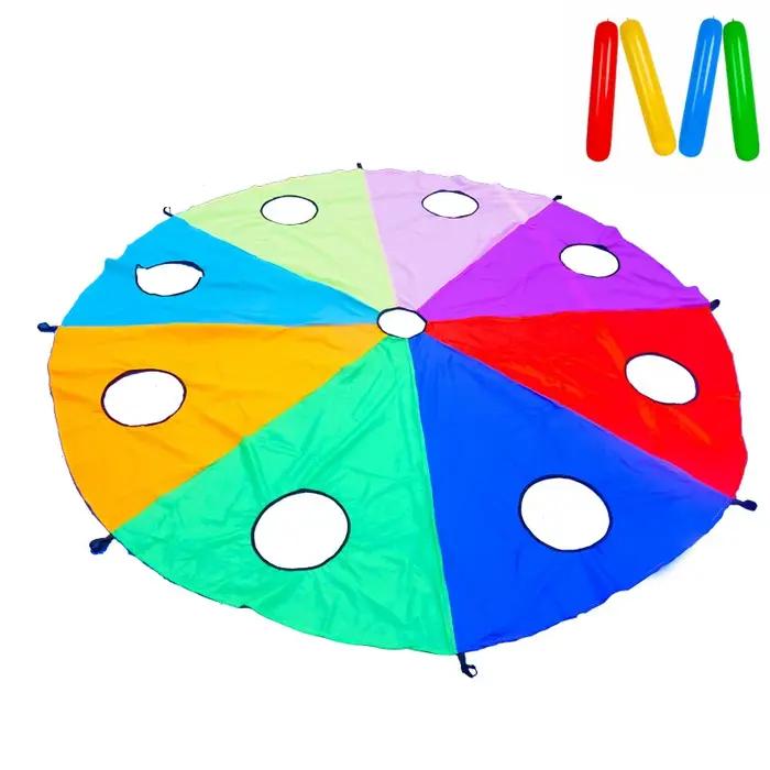 Jeu de taupe pour enfants, parapluie arc-en-ciel, amusant et sportif en plein air, jouet Paracaidas