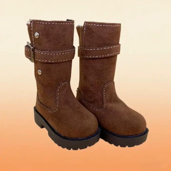 Tilda 7 cm 1/4 chaussures de jouet de poupée commune, belles Mini chaussures bottes en cuir de Simul