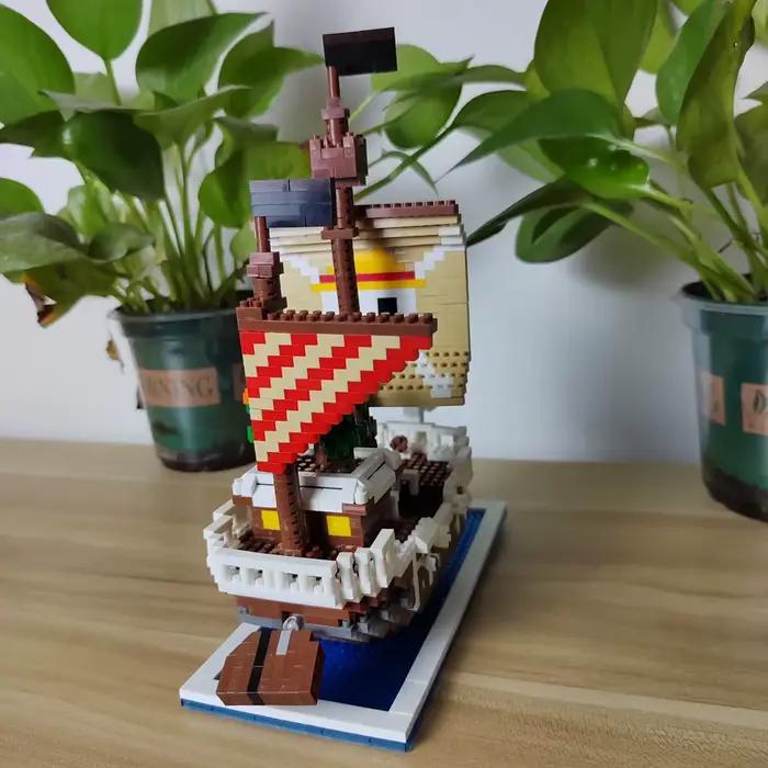 Blocs de construction en plastique modèle 3D, bateau Pirate océan, pour adultes et garçons, Micro Mi