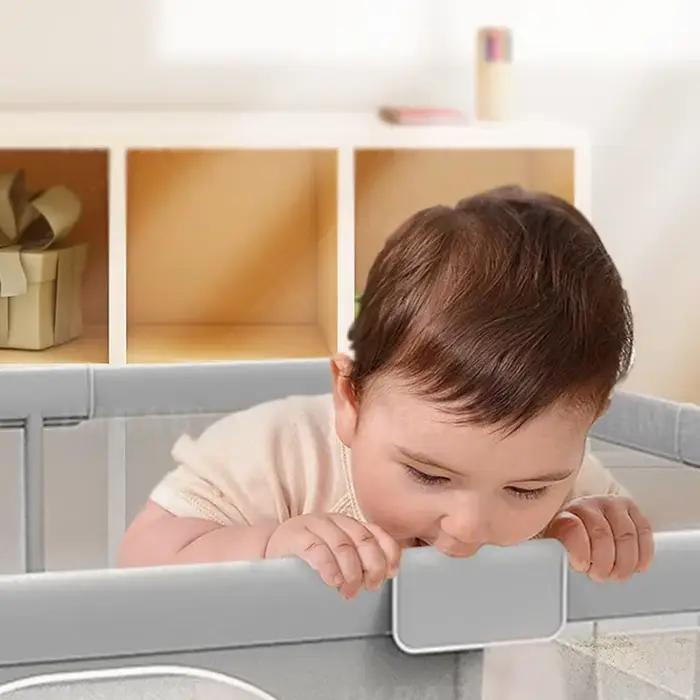 IMBABY Parc pour bébé Gris Clôture d'activité pour bébé Grand aire de jeux pour bébé Activités de sé