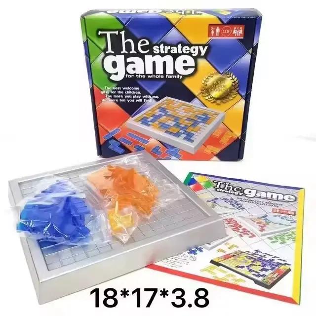 Puzzle intellectuel pour enfants, planche de stratégie, jouets éducatifs, jeu de carrés colorés, fêt