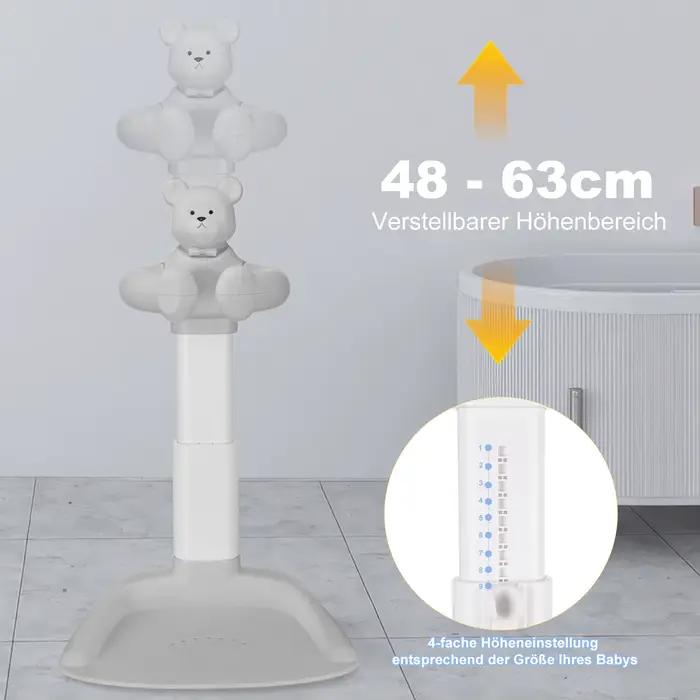 Support de douche pour bébé, siège de bain pour tout-petit pour la douche debout avec cylindre régla