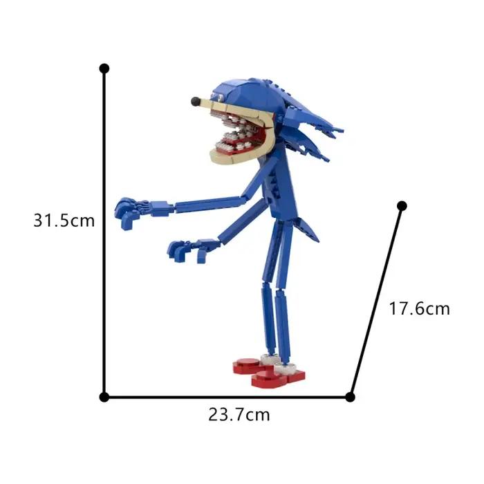 MOC – blocs de construction de modèle de personnage d'horreur, bricolage créatif, perruche, hérisson