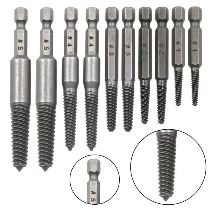 Extracteur de vis à tête cassée à tige hexagonale, tournevis à tête cassée pour sortir, ensemble d'o