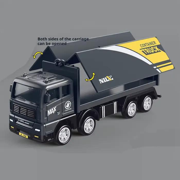 Simulation transporteur conteneur camion véhicule de fret enfants enfants retirer modèle de voiture