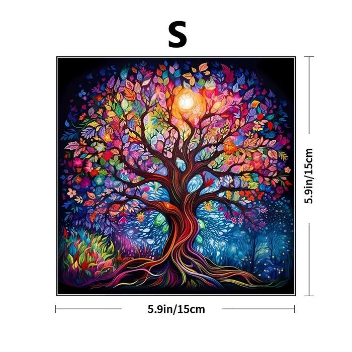 Puzzle en bois pour adultes - Arbre de vie - Puzzle unique en forme d'animal irrégulière - Cadeaux c