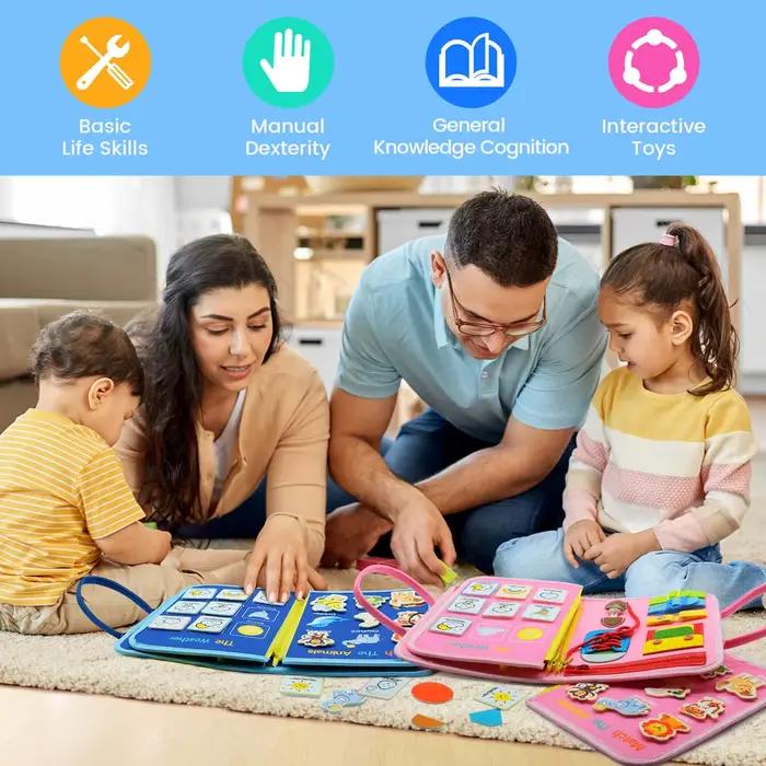 Planche occupée Montessori, jouets pour tout-petits, livre sensoriel préscolaire, éducation précoce,
