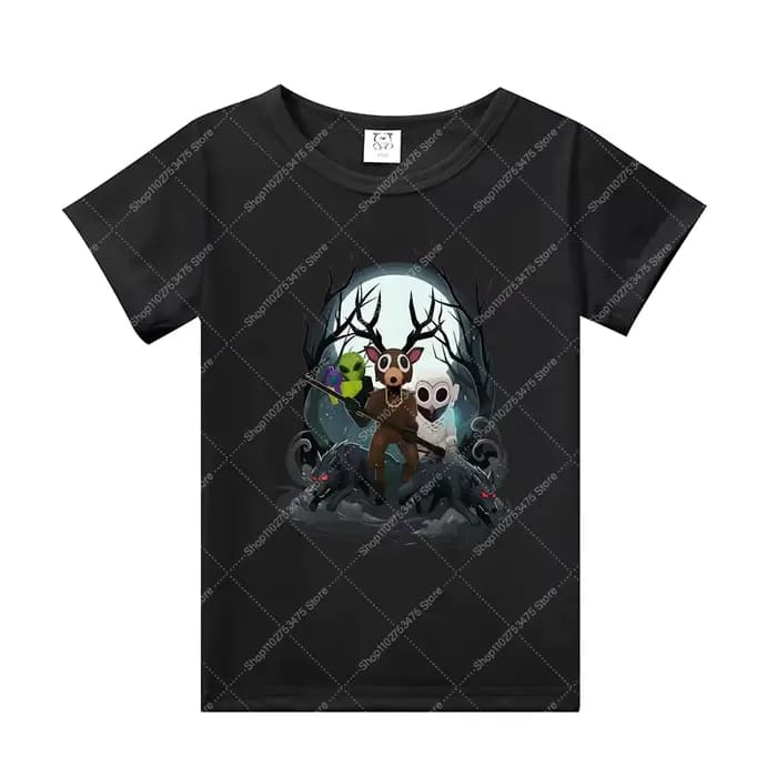 Jeu 99 nuits dans la forêt enfants coton T-shirt garçon à manches courtes hauts été décontracté mode