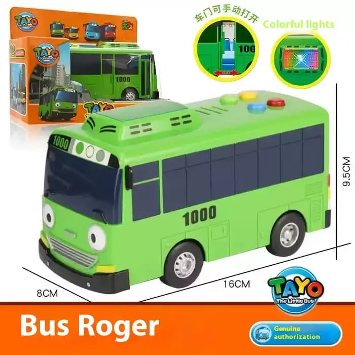 Tayo coréen le petit Bus voiture jouet de dessin animé originale de 16 cm, voiture à tirer et à fric