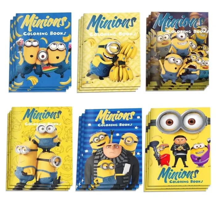 Livre de coloriage et de dessin DIY mignon et kawaii sur le thème des Minions, articles de papeterie