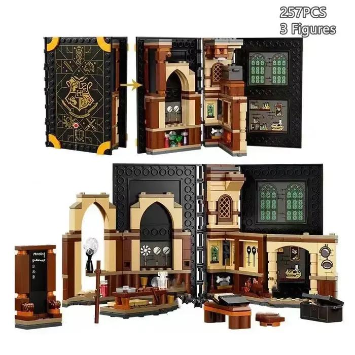 Modèle d'architecture de château d'école de magie, blocs de construction, jouet pour cadeau d'annive