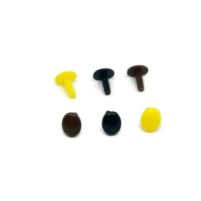 Yeux d'animal ovales en plastique, jaune/marron/noir, 20 pièces, ours en peluche artisanal, jouet au