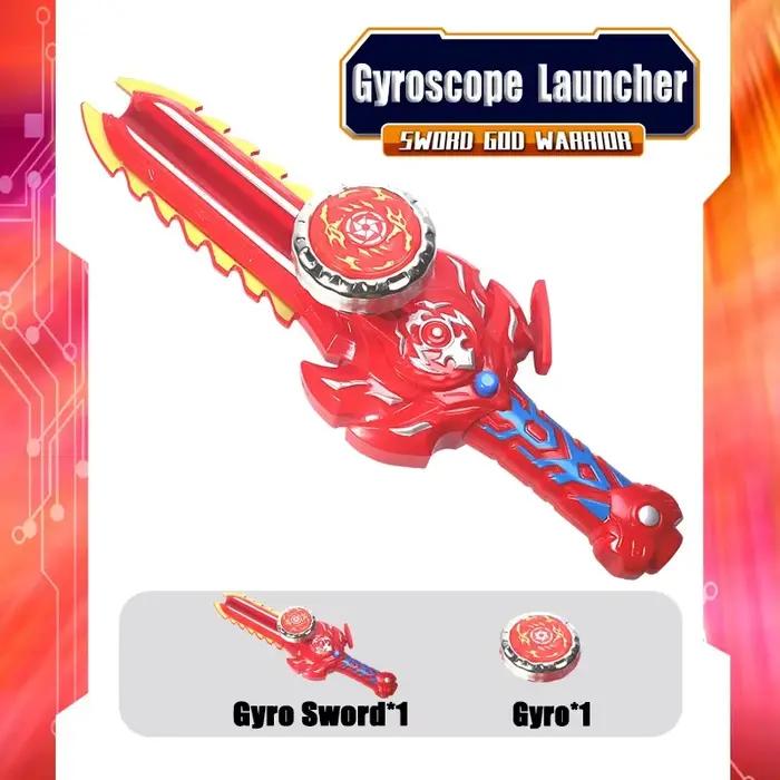 Ensemble de jouets gyroscopiques de combat pour enfants, toupies lanceurs en forme d'épée, jeu inter