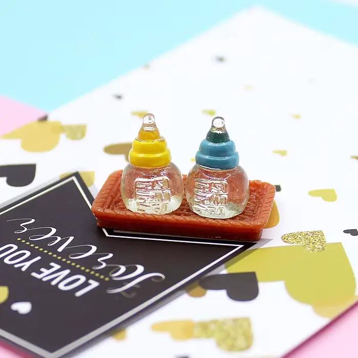 10 pièces mignon 1:12 Simulation Mini biberon biberons Miniature biberon bricolage maison de poupée