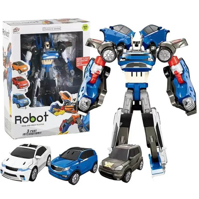 Robot de transformation de voiture et d'avion de dessin animé coréen pour enfants, jouets de robots