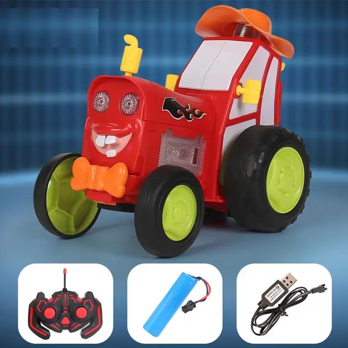 Voiture télécommandée sauteuse RC unique avec musique et lumières, jouet électrique pour enfants, ca