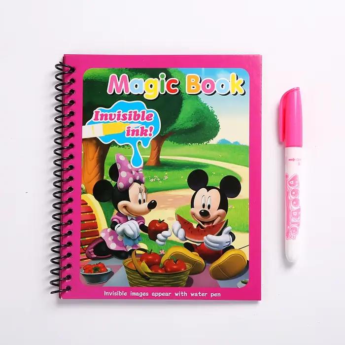 Disney Minnie Mickey peinture à l'eau dessin jouets Graffiti anime figurine aquarelle livre magique