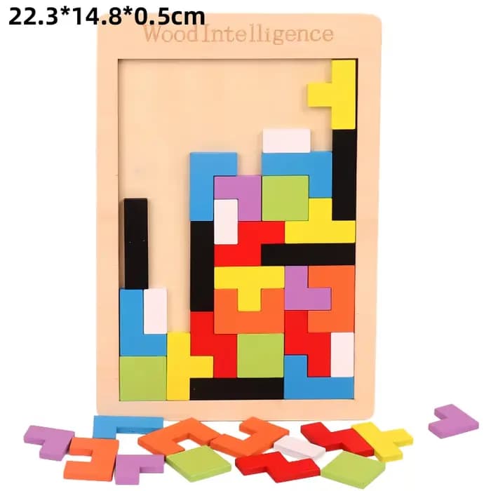 Jeu de Puzzle en blocs de bois 3 en 1 pour enfants, réflexion pour bébé, logique, éducation précoce,