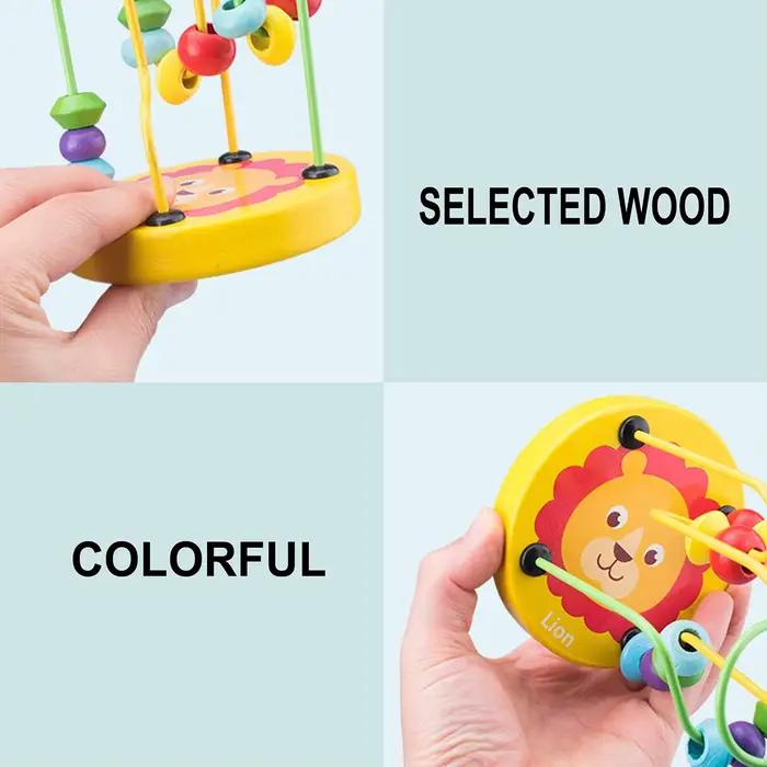 Jouet mathématique éducatif Montessori pour bébé, cercles pour enfants, labyrinthe en fil de perles,