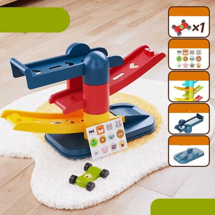 Jeux pour enfants piste coulissante voiture 2 à 5 ans jouet à inertie multicouche dessin animé Puzzl