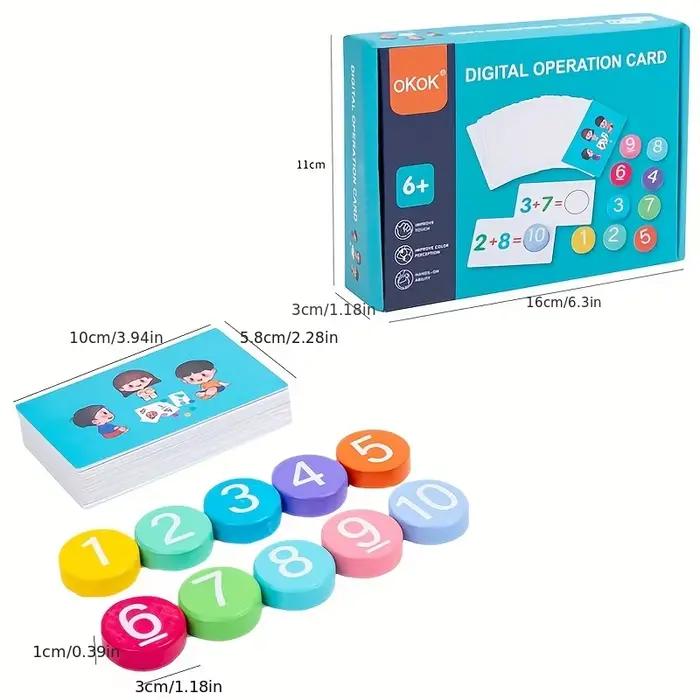 Jeu de correspondance de cartes arithmétiques Montessori pour enfants, jouets mathématiques, additio