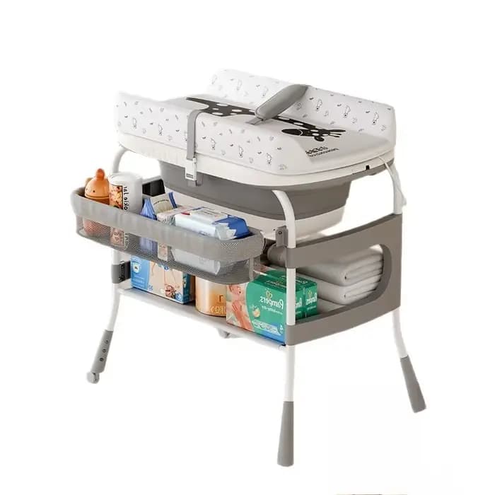 Table à langer 2-en-1, table de soins pour bébé, table de massage pour nouveau-né, table à langer mu