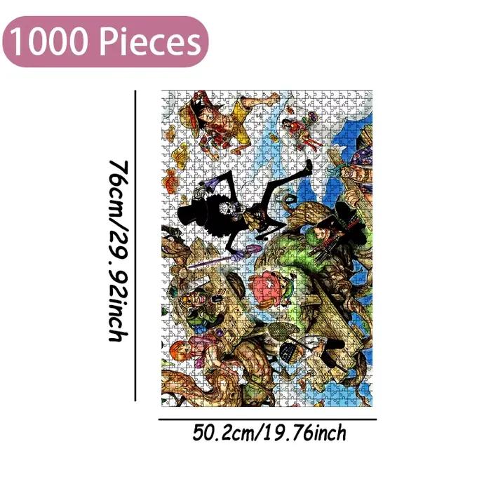 Puzzle en bois One Piece - Tous les personnages - 1000 pièces - Pour adultes - Cadeau d'anime de col