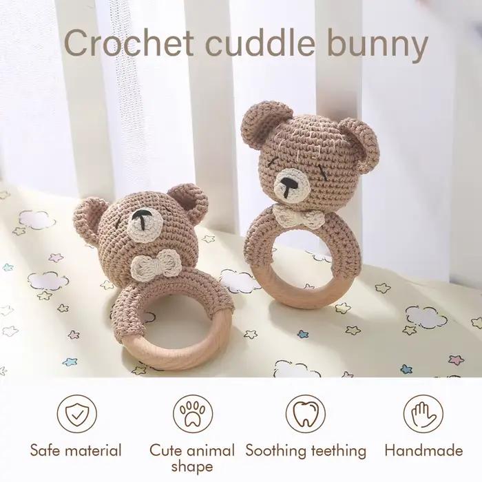 Anneau de dentition en bois pour bébé, hochet, jouet, Bracelet de sucette, produit Mobile, landau, c