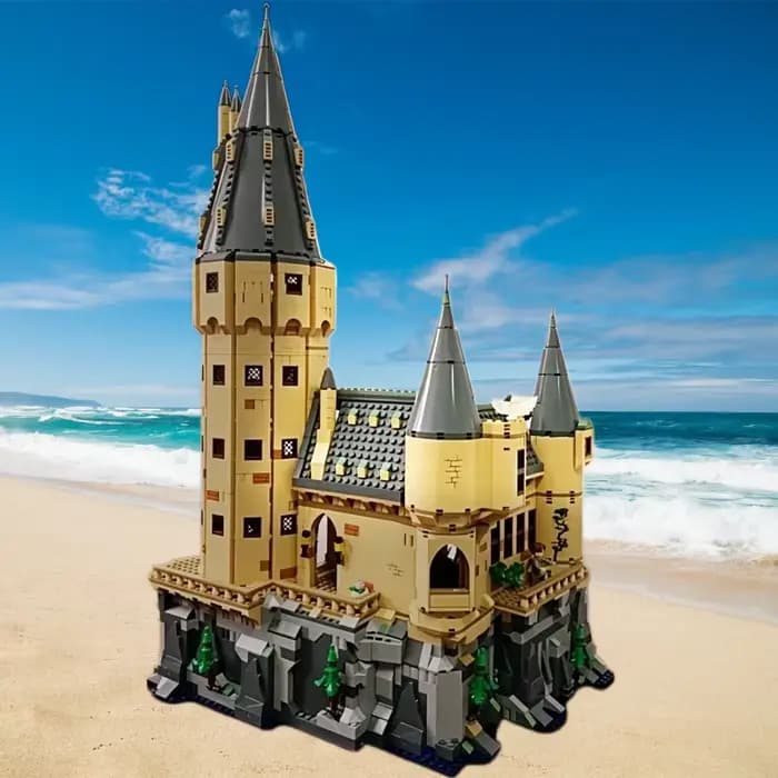 Modèle de château vintage créatif, kit de blocs de construction 2135 pièces, décoration de bureau ex