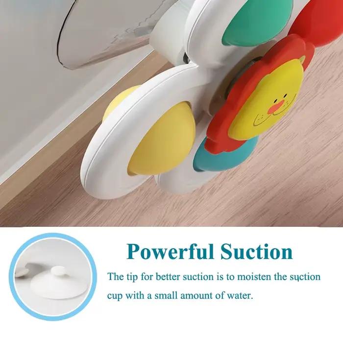 Ensemble de jouets rotatifs d'animaux de dessin animé pour enfants, ventouse, fenêtre, chaise haute,