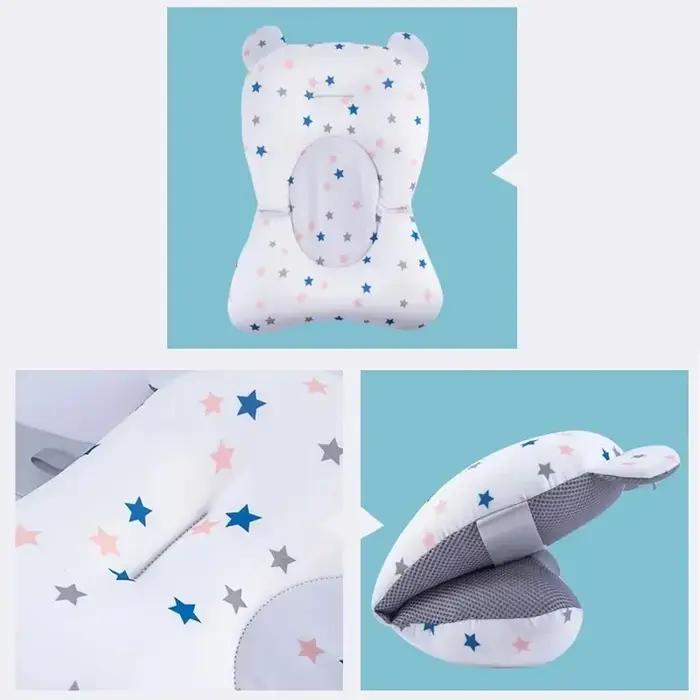 Oreiller de baignoire pour nouveau-né, antidérapant, doux et confortable, coussin de corps, siège de