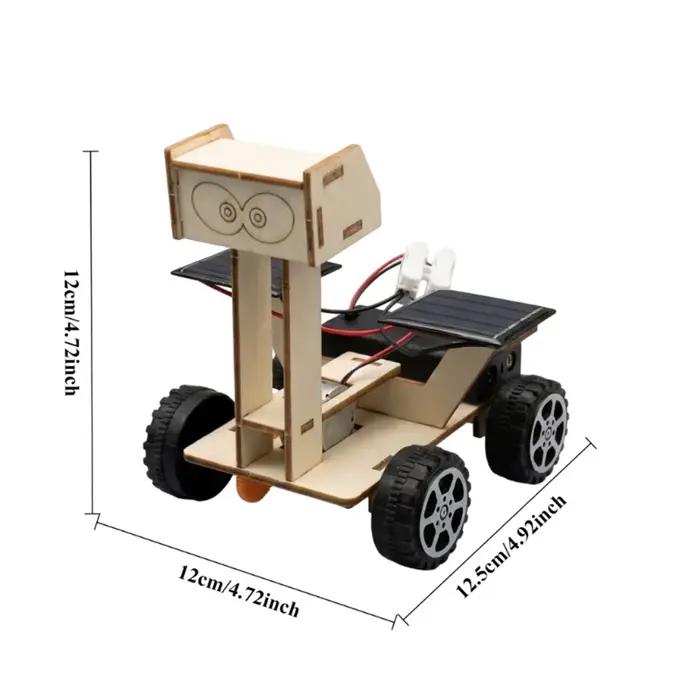 Kit de modèle de puzzle 3D en bois de buggy lunaire à énergie solaire, jeu de table à assembler soi-