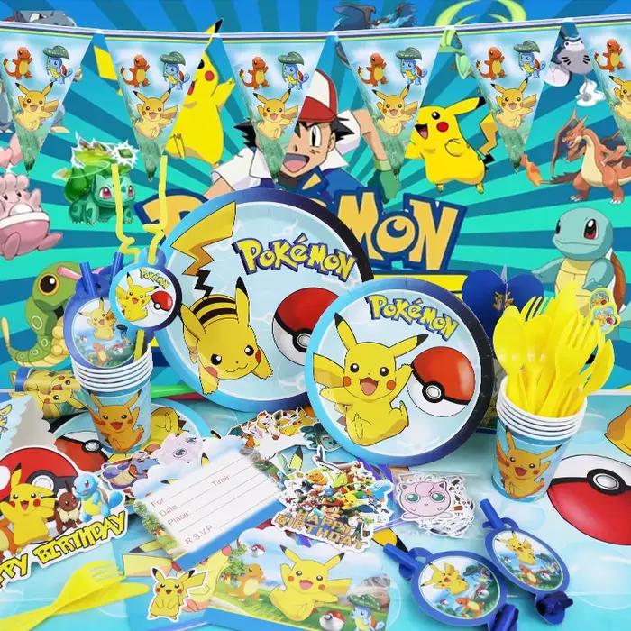 Décoration de fête d'anniversaire Pokemon, nouveau ballon Pikachu éclair pour enfants, fournitures d