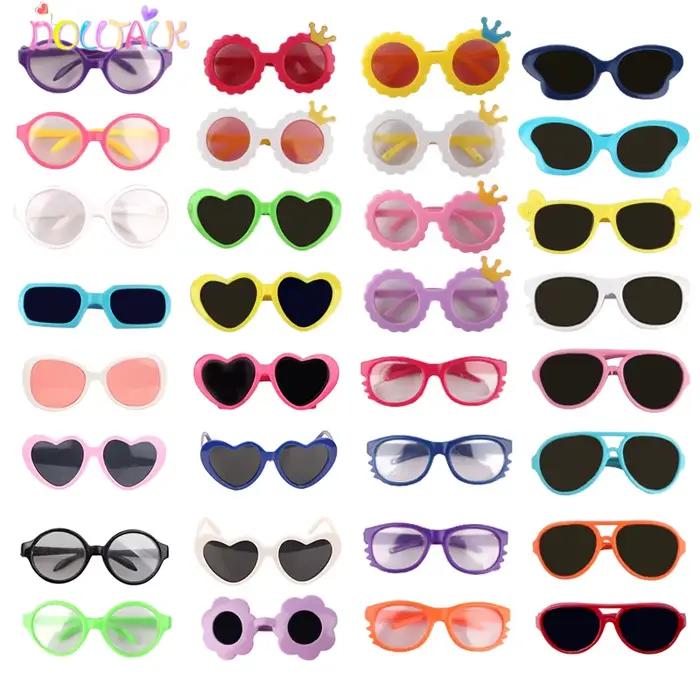 Accessoires de poupée pour filles, lunettes de soleil à la mode, collier, épingle à cheveux pour béb
