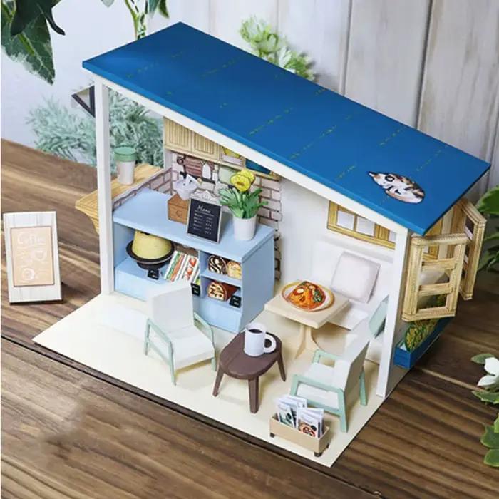 Maison de course l'inventaire pour enfants, kit de meubles, café, modèle en papier, maisons à beurre