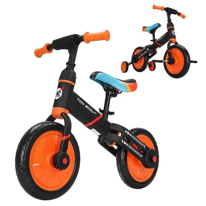 UBRAVOO-Vélo d'équilibre Tiny Scout, 3, 4, 5 ans, 4 en 1, roues de support et pédales en option, dég