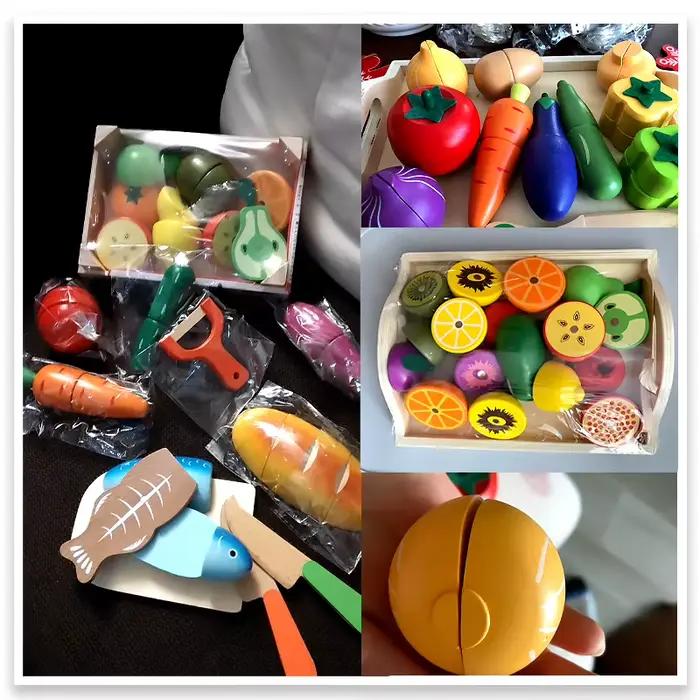 Jouet de Simulation de cuisine, jeu classique en bois, jouet éducatif Montessori pour enfants, cadea
