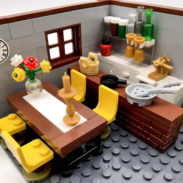 Maison de ville blocs de construction jouets pour enfants garçons fille bricolage cadeaux MOC brique