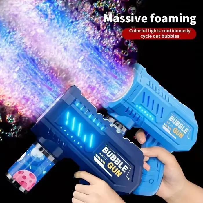 Pistolet à bulles entièrement automatique, Machine à bulles de fusée, souffleur automatique avec jou
