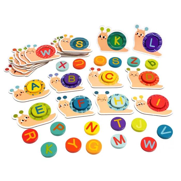 Lettre d'escargot Cognition mot orthographe carte assortie lettres d'animaux éducation apprentissage