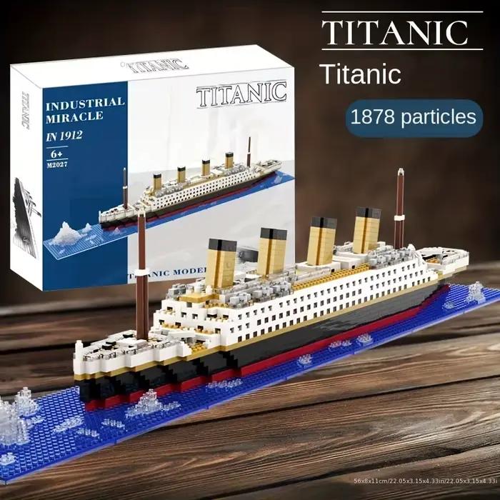 Jouet d'assemblage de blocs de construction, puzzle géant Titanic pour garçon et fille, modèle de ba