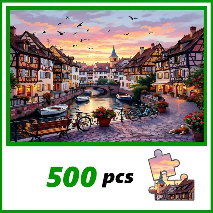 Un puzzle de haute qualité de 500/1000 pièces, parfait pour les adultes, est un jeu familial amusant